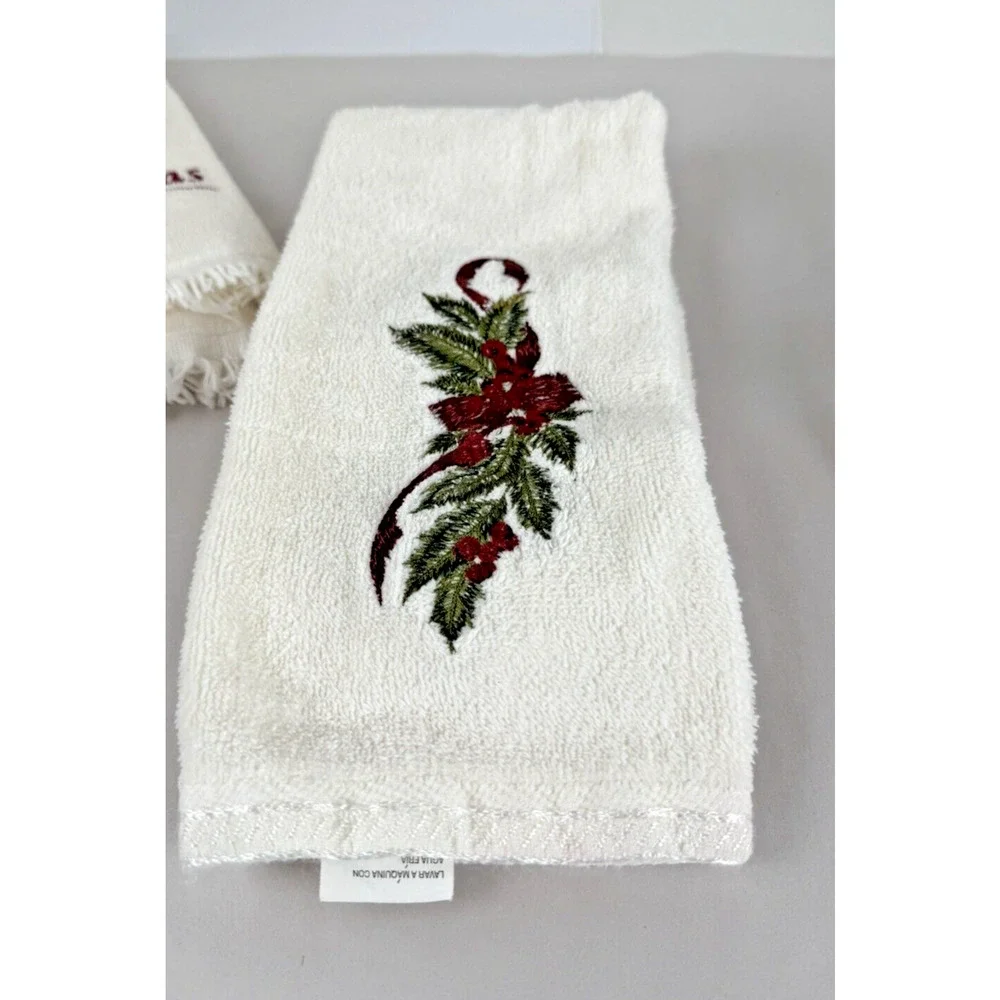 Christmas Towels 3 Hand Towels Merry Christmas Theme Season Bright Brand